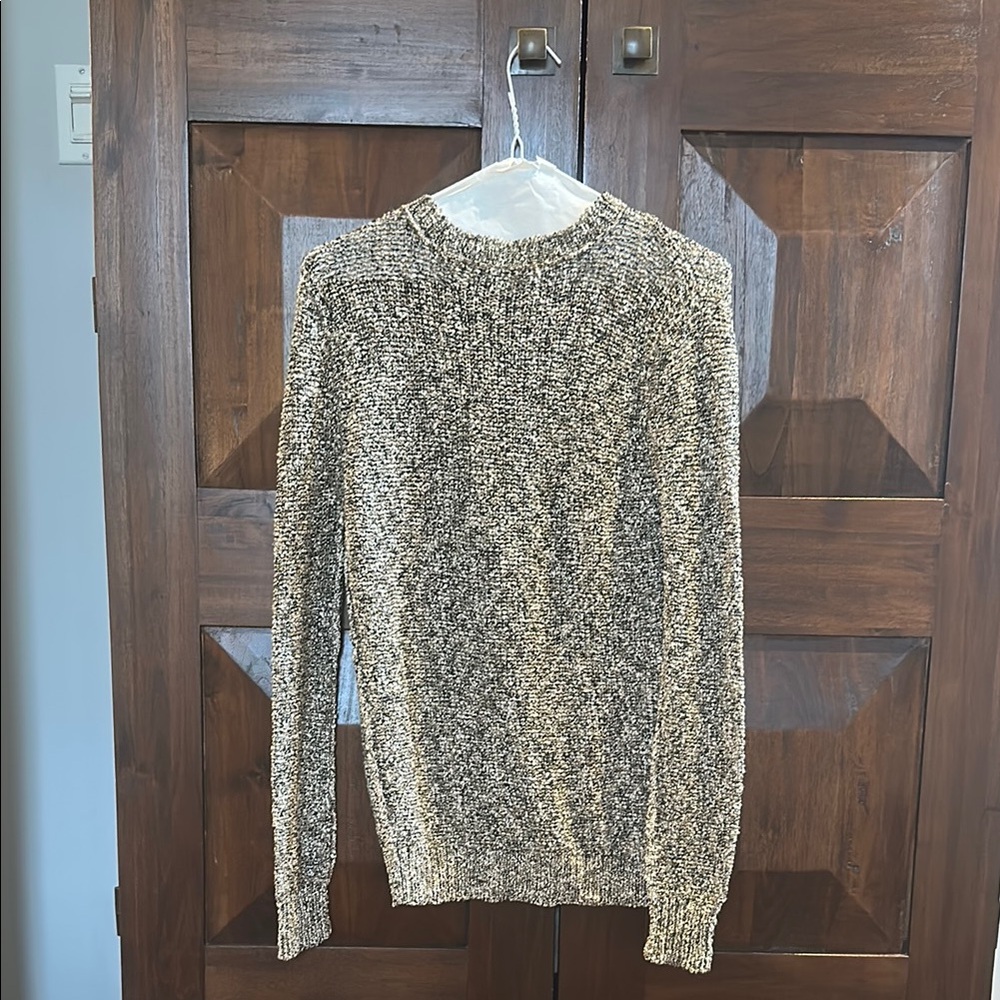 Cozy Knit Sweater in brown and White